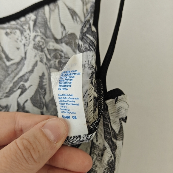 Marilyn Monroe Printed Vintage Mesh Black White Bodysuit Size Medium Women's - Picture 12 of 12